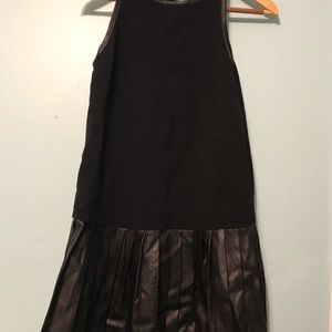 Abercrombie Black Dress with Leather Skirt